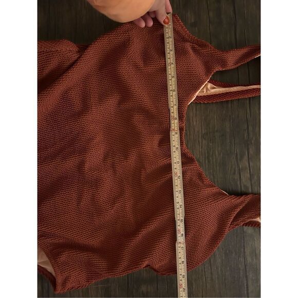 J. Crew Ribbed Square Neck One Piece Swimsuit Sz 20 Scrunchie Scoop Back NWT - Picture 10 of 11